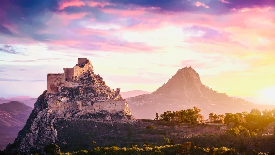 Sicily sunset village